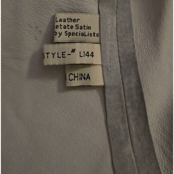 VTG scully leather suede shirt jacket Blue Embroidered Cowgirl Button Up Sz M - Picture 9 of 10